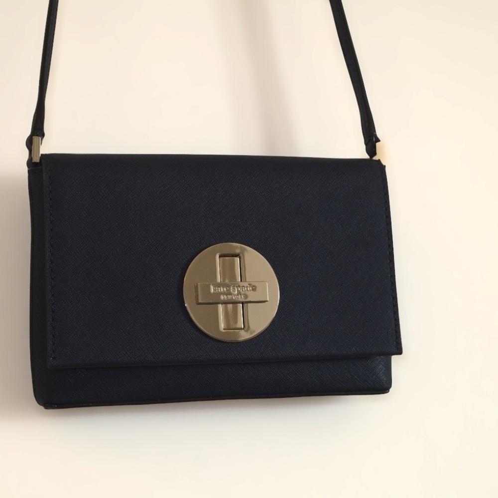 Kate Spade Navy Saffiano Crossbody + Dustbag